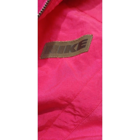 Vintage 80s 90s Nike Neon Pink 1/2 Zip Windbreaker Jacket Womens Medium - Picture 6 of 9